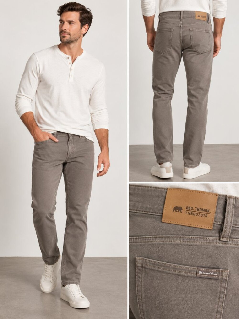 The Normal Brand Comfort Terry Pants Gray Normal Slim Size 36
